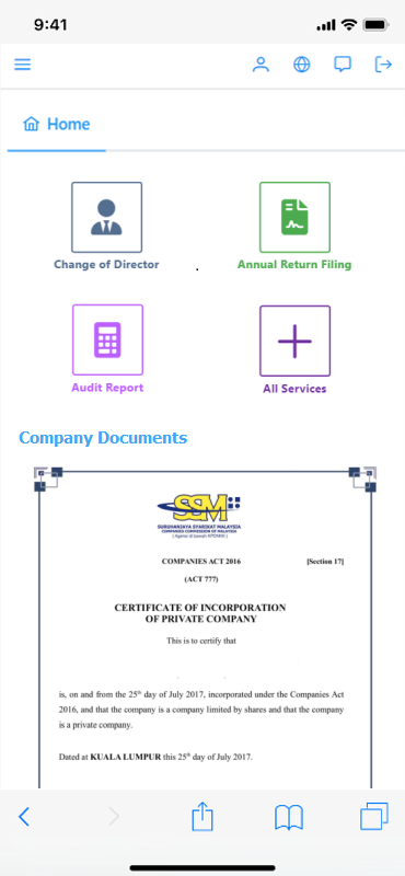Zentrusted digital company secretary mobile app